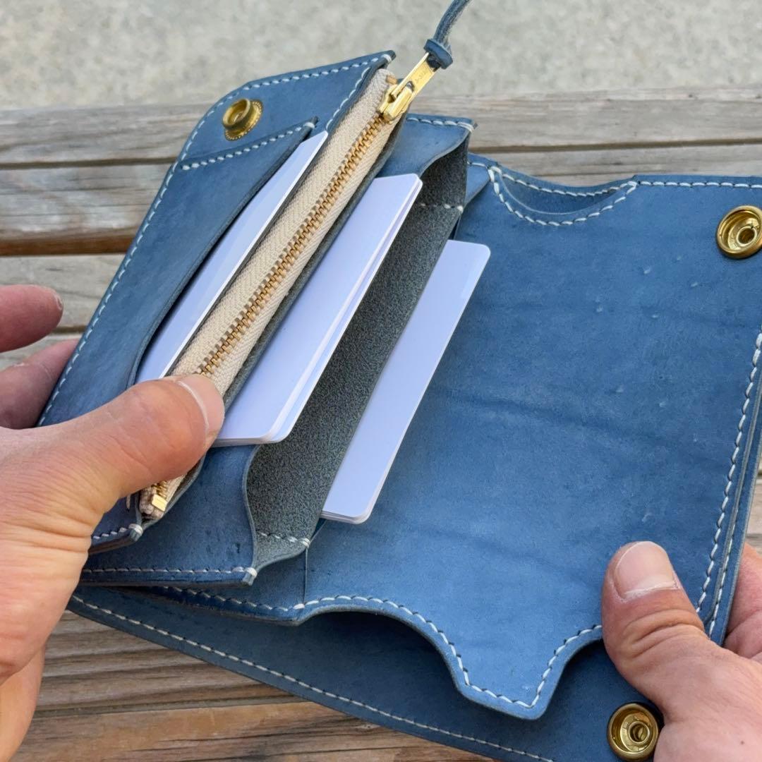マヤショルダー　コバルト　ミドル　トラッカーウォレット
