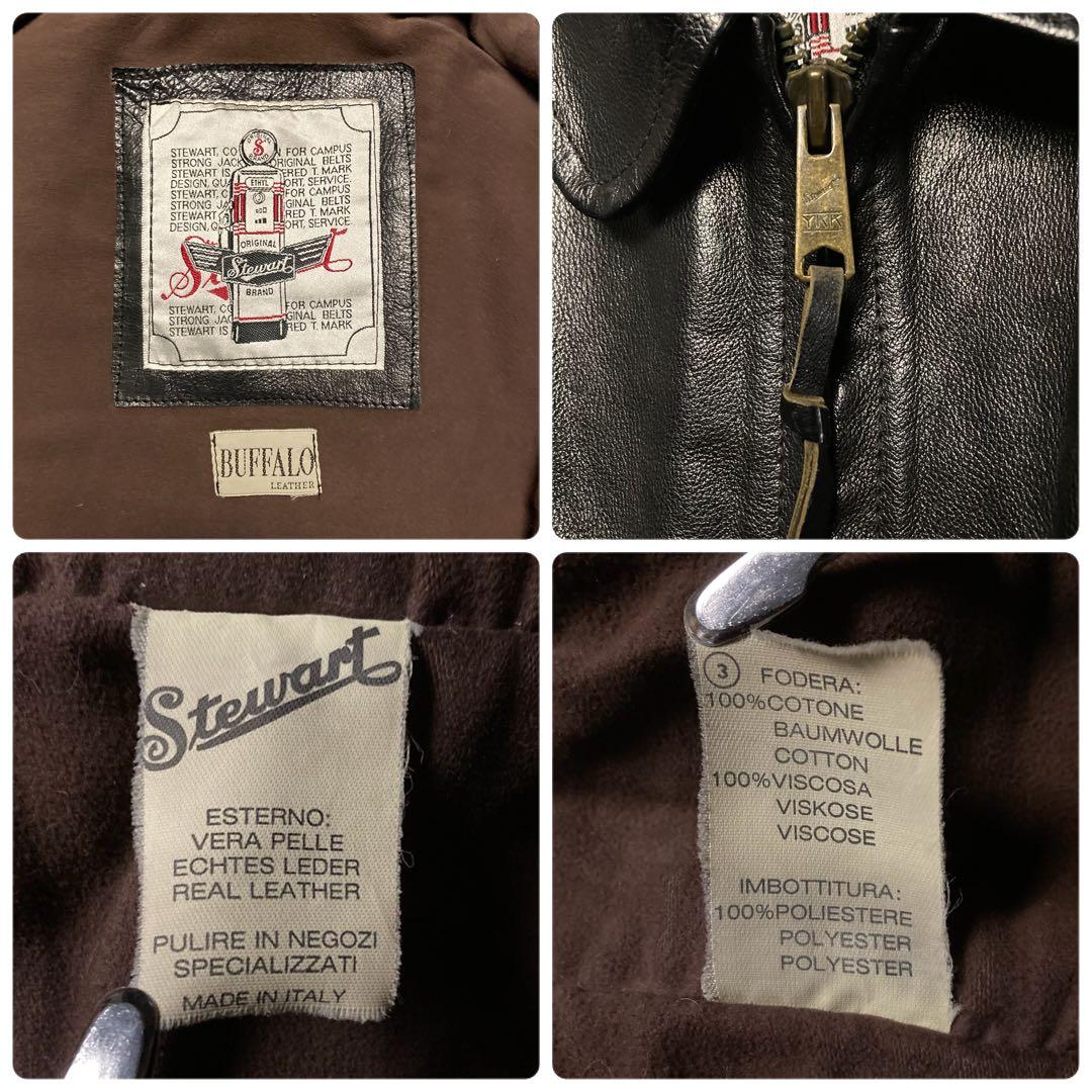 STEWARTスチュワート シングルライダース バッファローXLブラック黒 茶芯