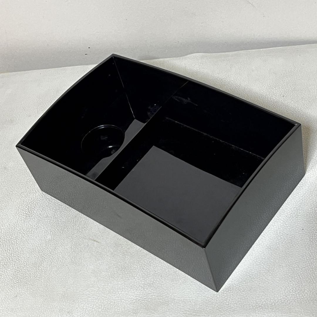 莨盆 一対 黒 蝋色 木箱入り 時代 木製 漆塗 煙草盆 火入 灰吹 k3614