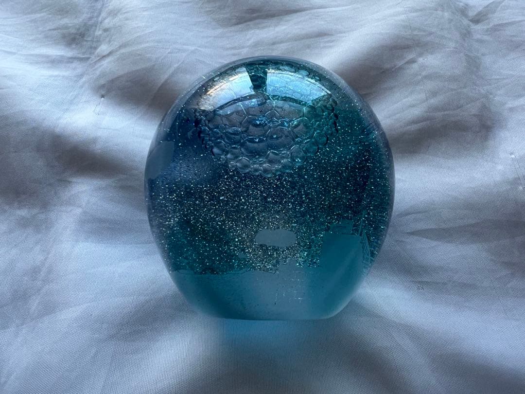 ★金津沙矢香・新品・送料込★スノードーム ブルーマーブル ブルーマーブルの海辺