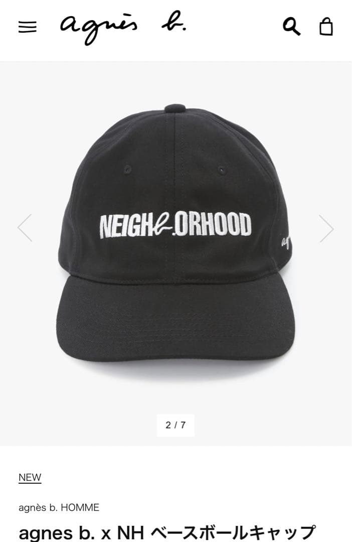 NH x agnes b. コラボキャップ　BASEBALL CAP