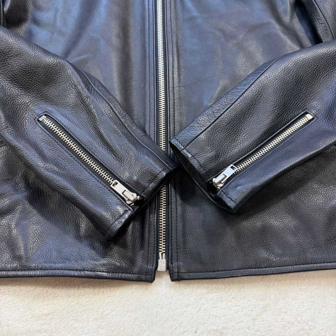 極美品 SCYE サイ 牛革 カウレザー シングルライダース ブラック 38 M