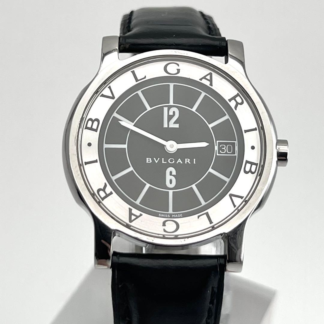 BVLGARI 　ST35S ソロテンポ ブラック文字盤　クォーツ　メンズ