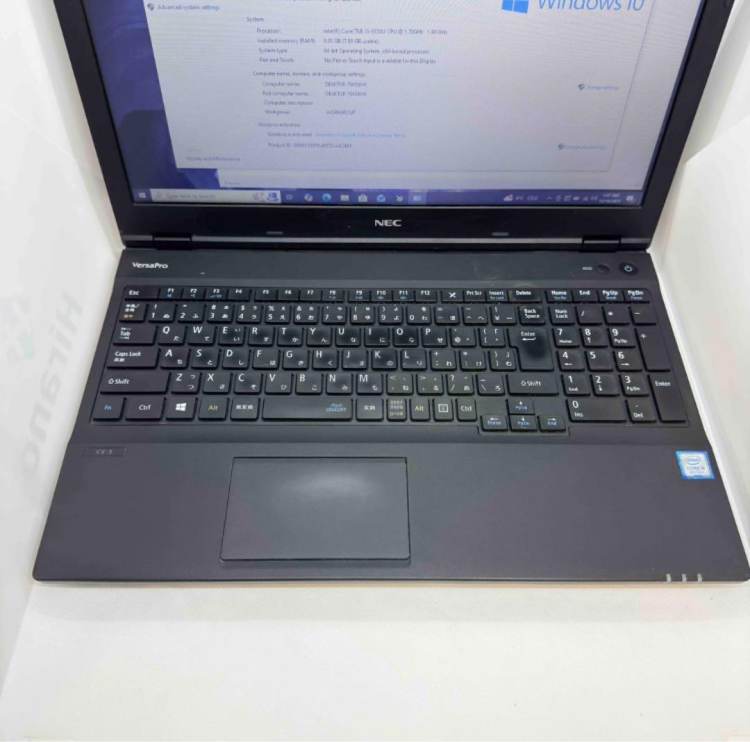 Windowsノート本体 NEC VersaPro Core i5-8350U / 8GB / 512GB