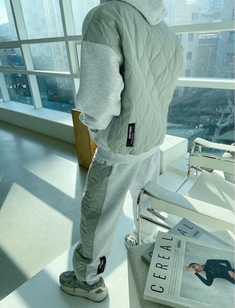 キルティング スウェット セットアップ 上下 パーカー パンツ