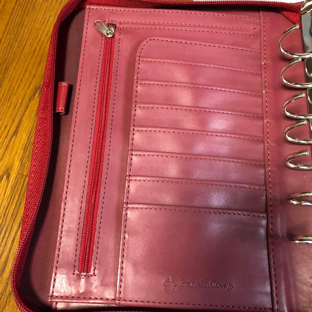 フランクリンプランナー　オイルレザー バインダー クラッシックサイズガーネット