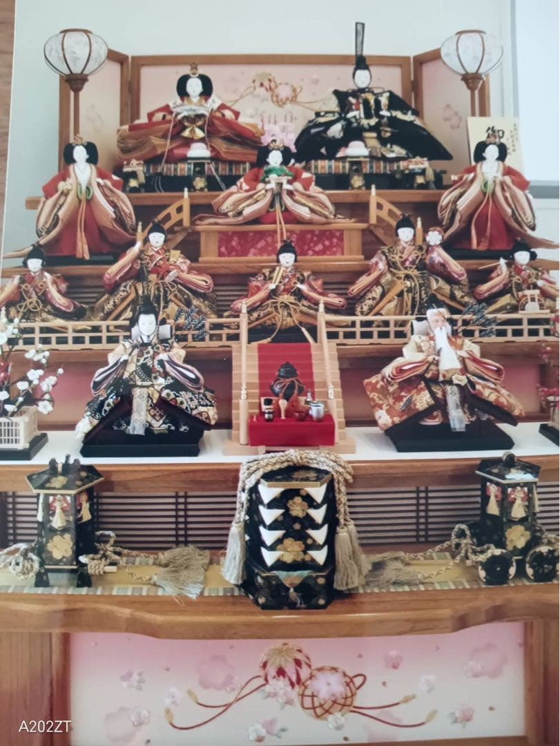 豪華絢爛　五人囃子＆右大臣・左大臣　雛人形セット