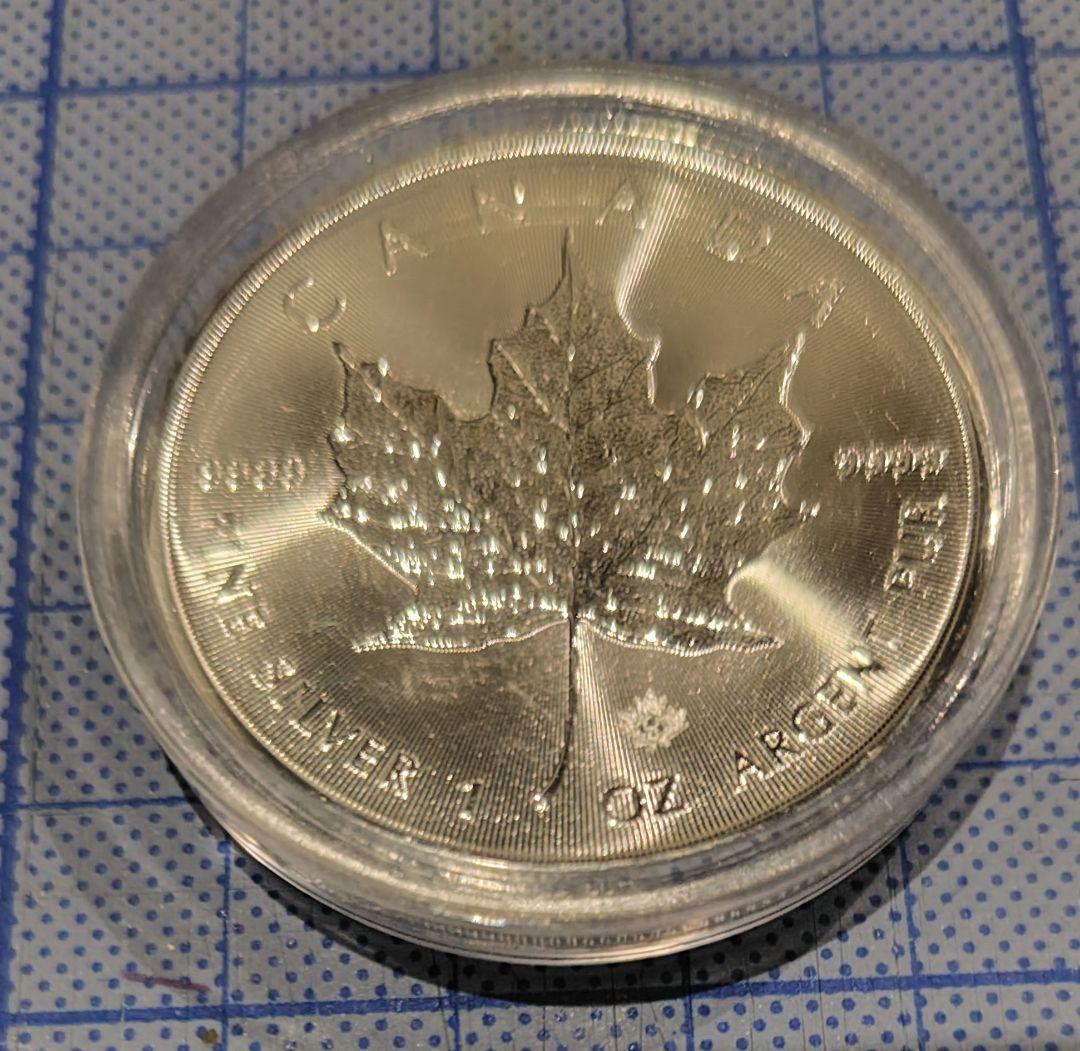 銀貨 メープルリーフ 2021年 2枚セット/ケース入り