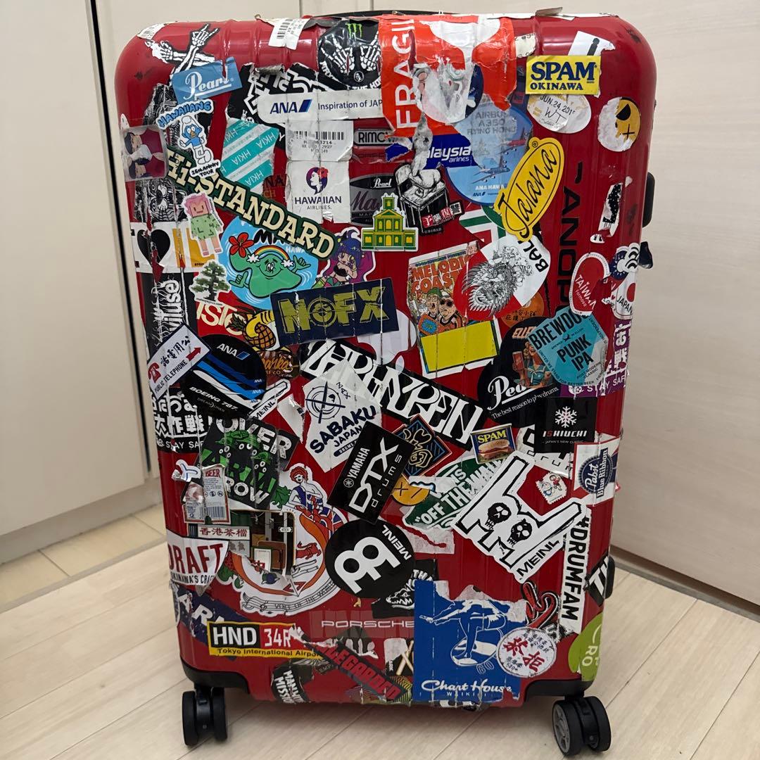 ‼️お値下げ中‼️【アンティーク】RIMOWAスーツケース（ステッカーカスタム済）