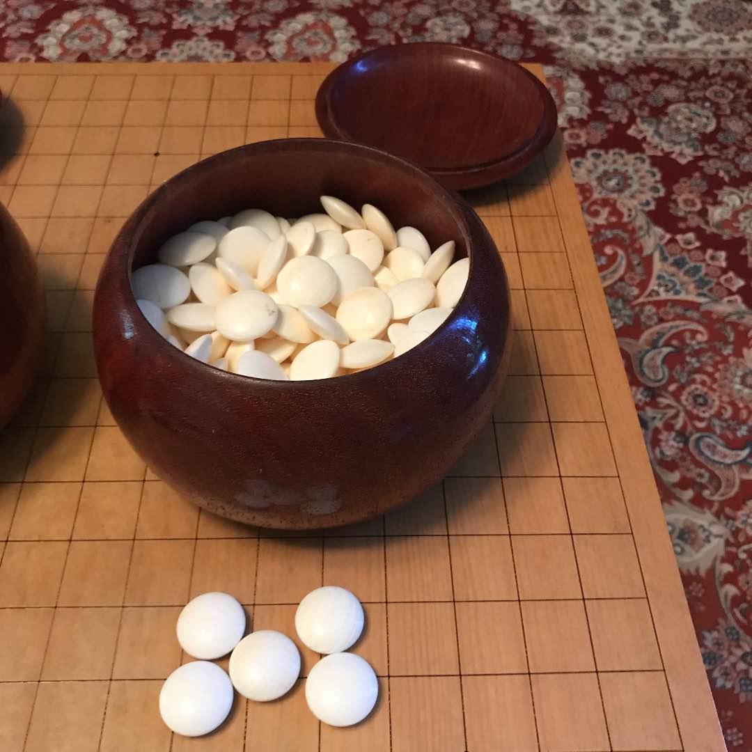 本榧6寸盤碁石セット