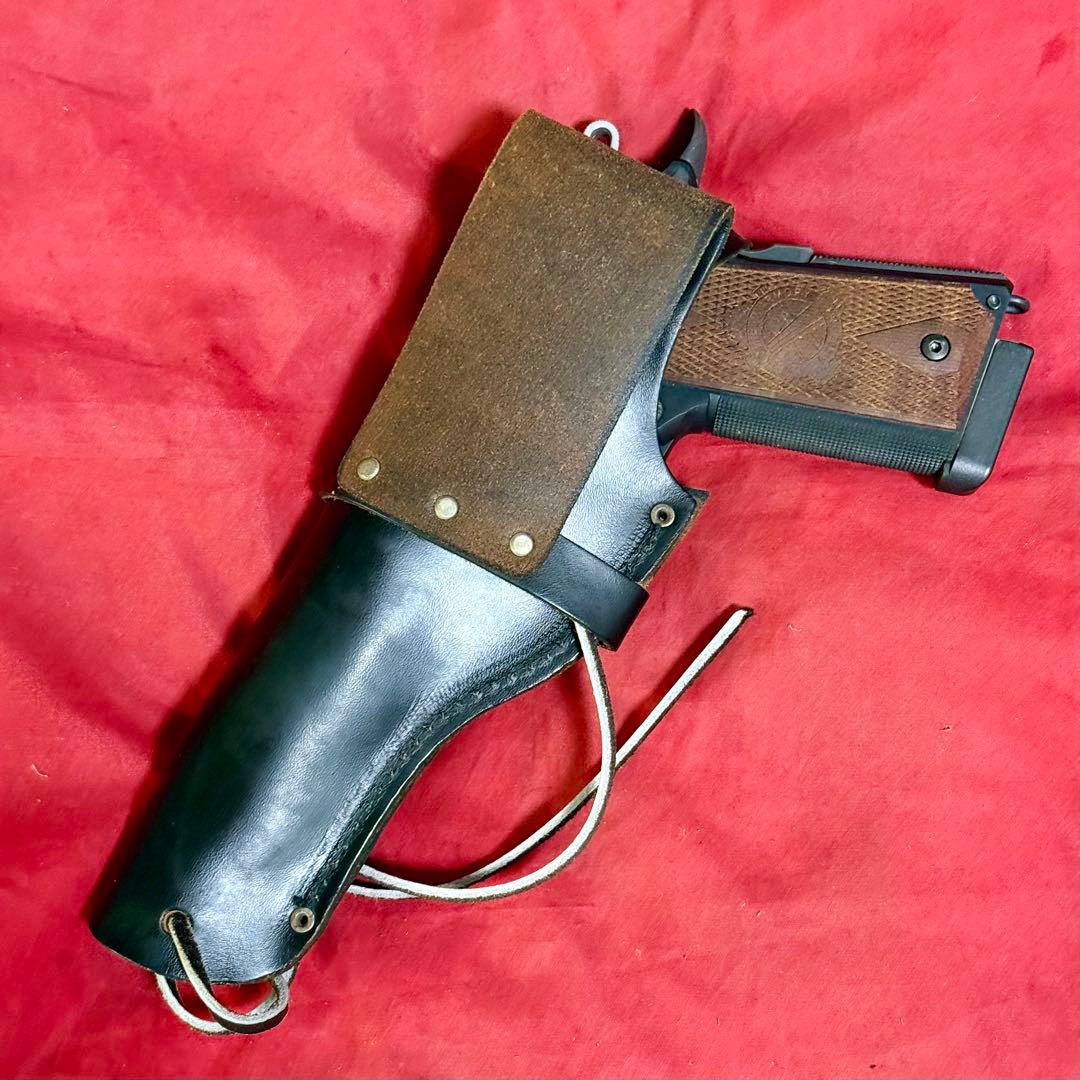 整備済 リボルバー・オートマチック用 ウェスタンスタイル 革製 ヒップホルスター