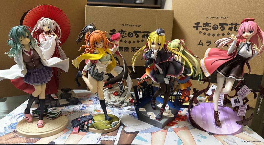 ゆずソフト　1/7スケールフィギュア　7体セット