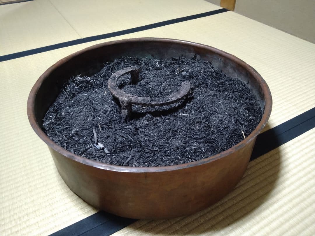 火鉢 杉（おそらく屋久杉）直径約80cm 五徳付き