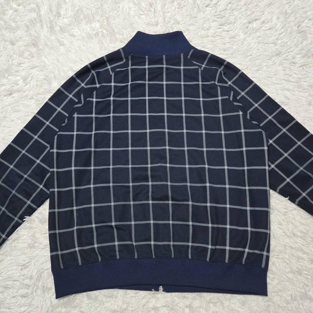 希少✨FRED PERRY 80s トラックジャケット　格子柄　ネイビー　L