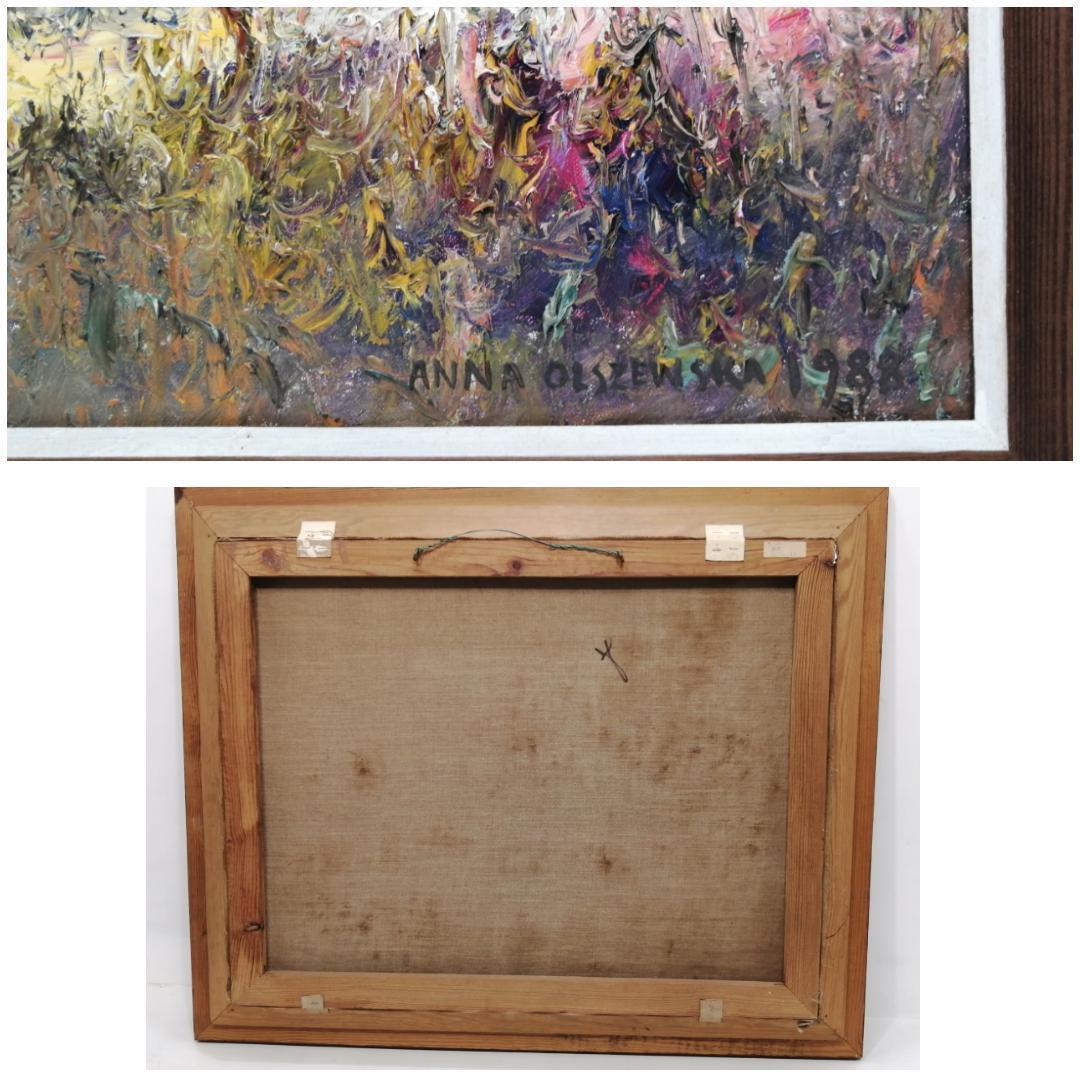 40%【真作】アンナ・オルシェウスカ 風景 油彩 1988 ポーランド