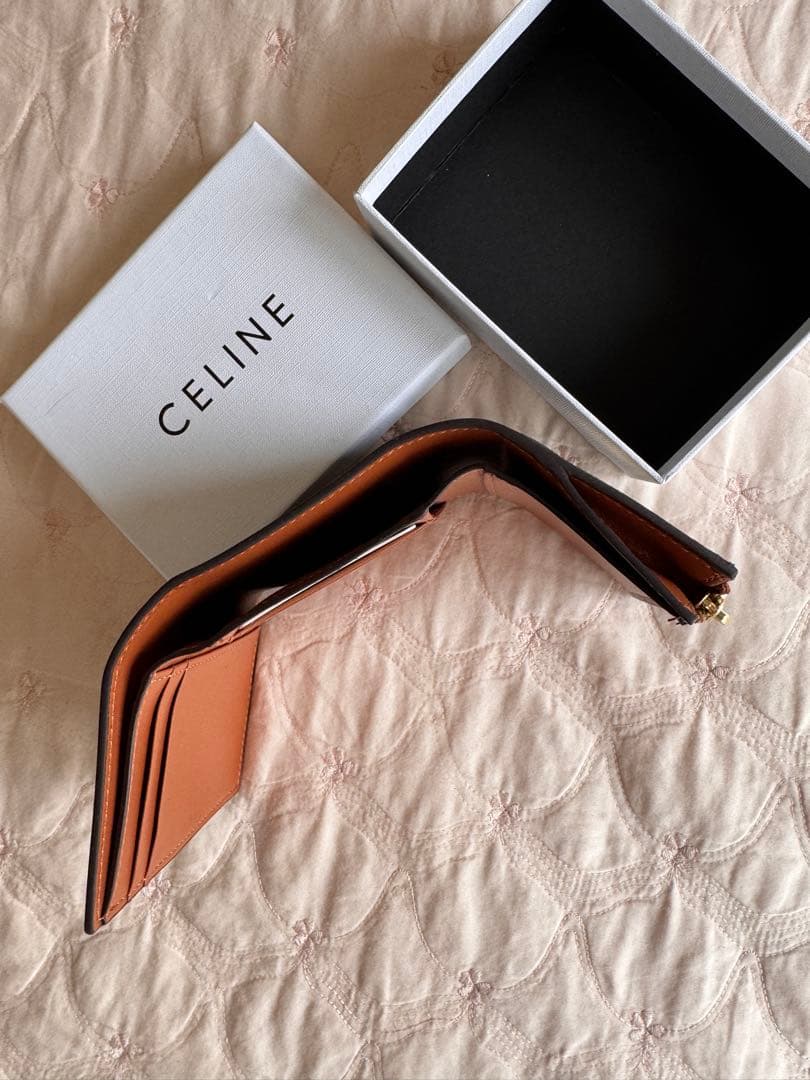 CELINE 三つ折り財布 ブラウン/ブラック