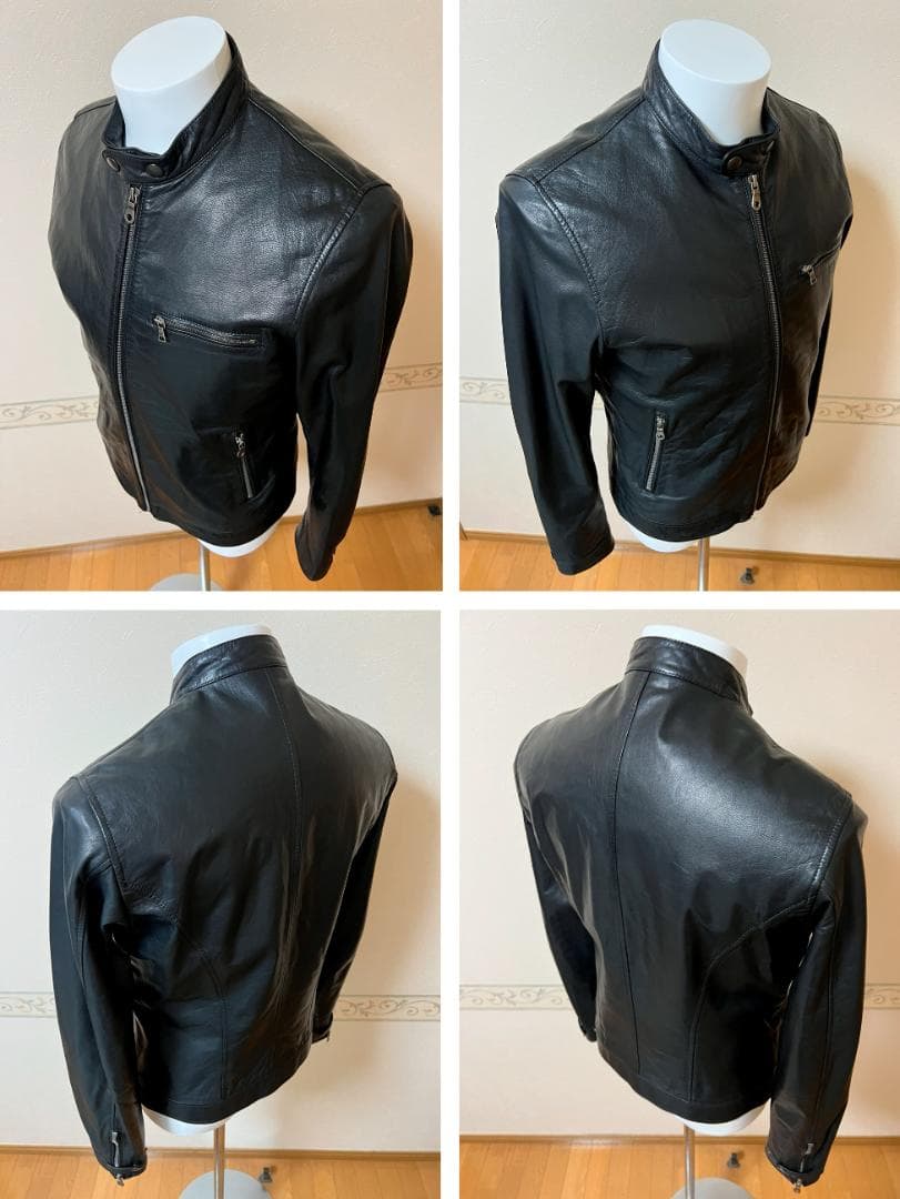 【美品】Paul Smith　シープスキン シングル ライダースジャケット【M】