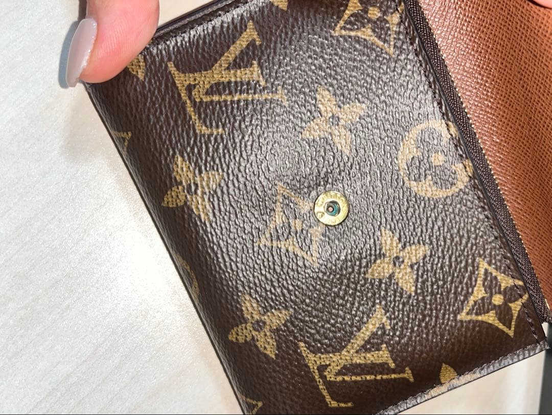 【ルイヴィトン】二つ折り財布 モノグラム/ブラウン