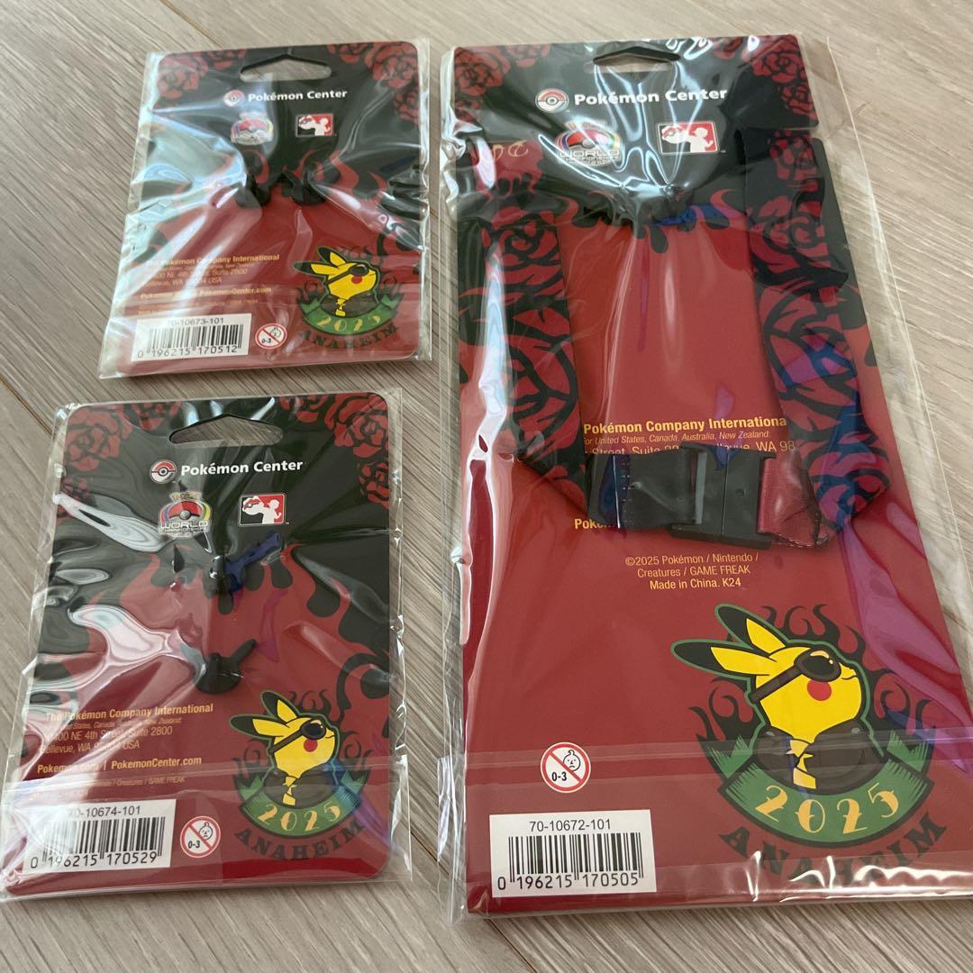 現地販売品★Pokémon wcs2025 ロカビリーピカチュウストラップピンズ