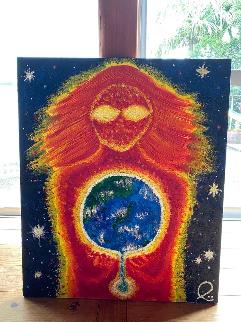 太陽神(Sun god) 油絵