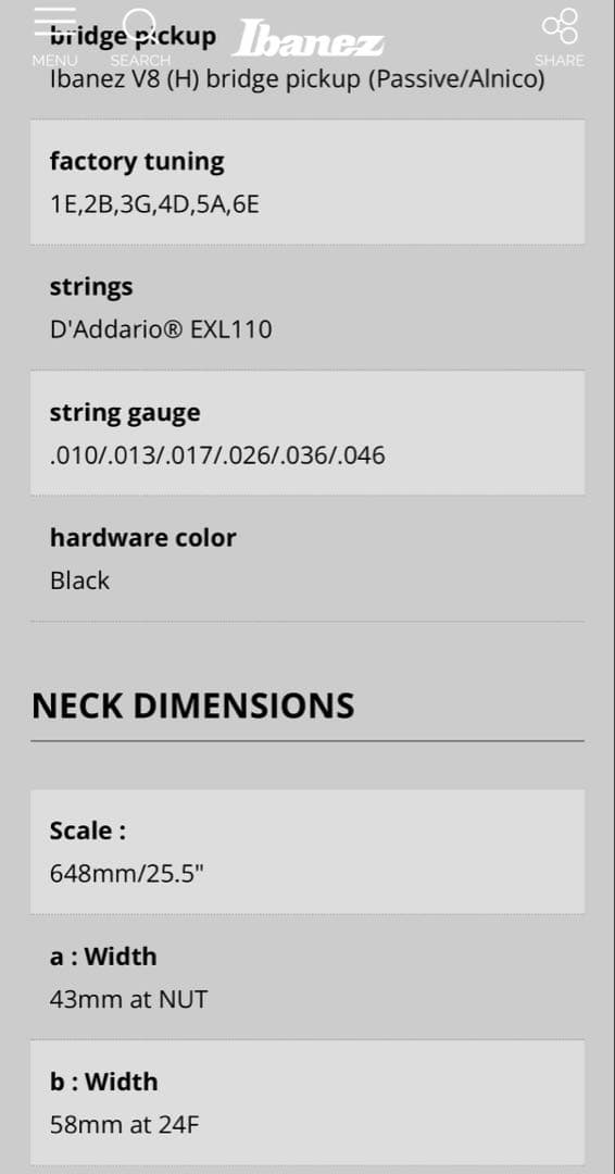 ぱんだー Ibanez RG6HSHFX BKF