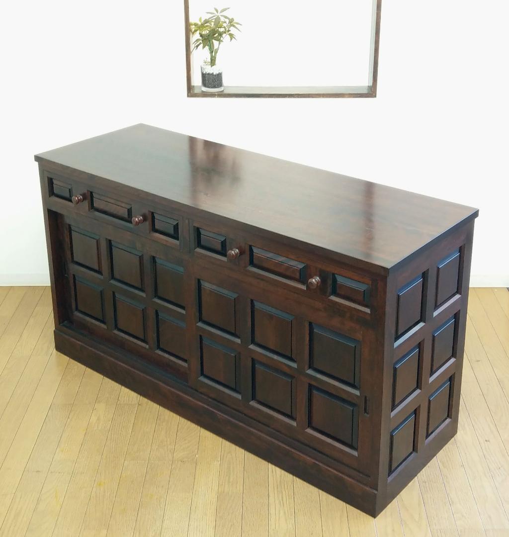 美品 松本民芸家具 キャビネット サイドボード 収納棚 右のみ 幅146cm