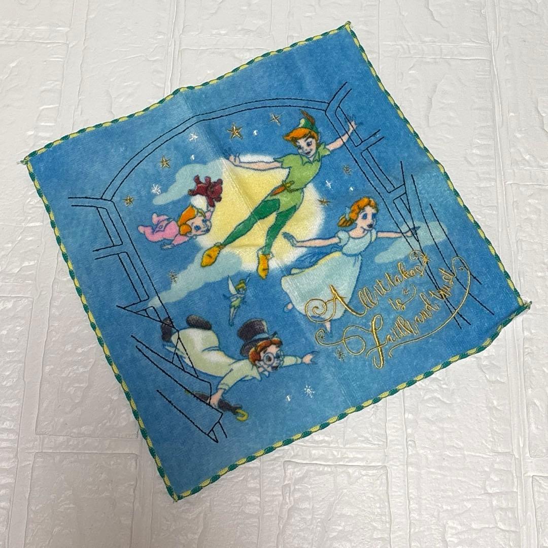 確認用　未使用　Disney Peter Pan タオルハンカチ　ピーターパン
