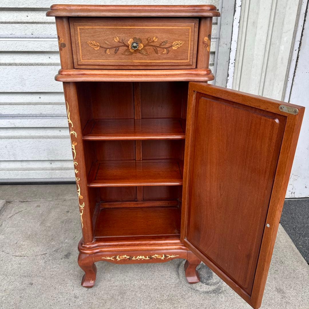 アンティーク家具 キャビネット レトロ 収納 花柄 花模様 チェスト