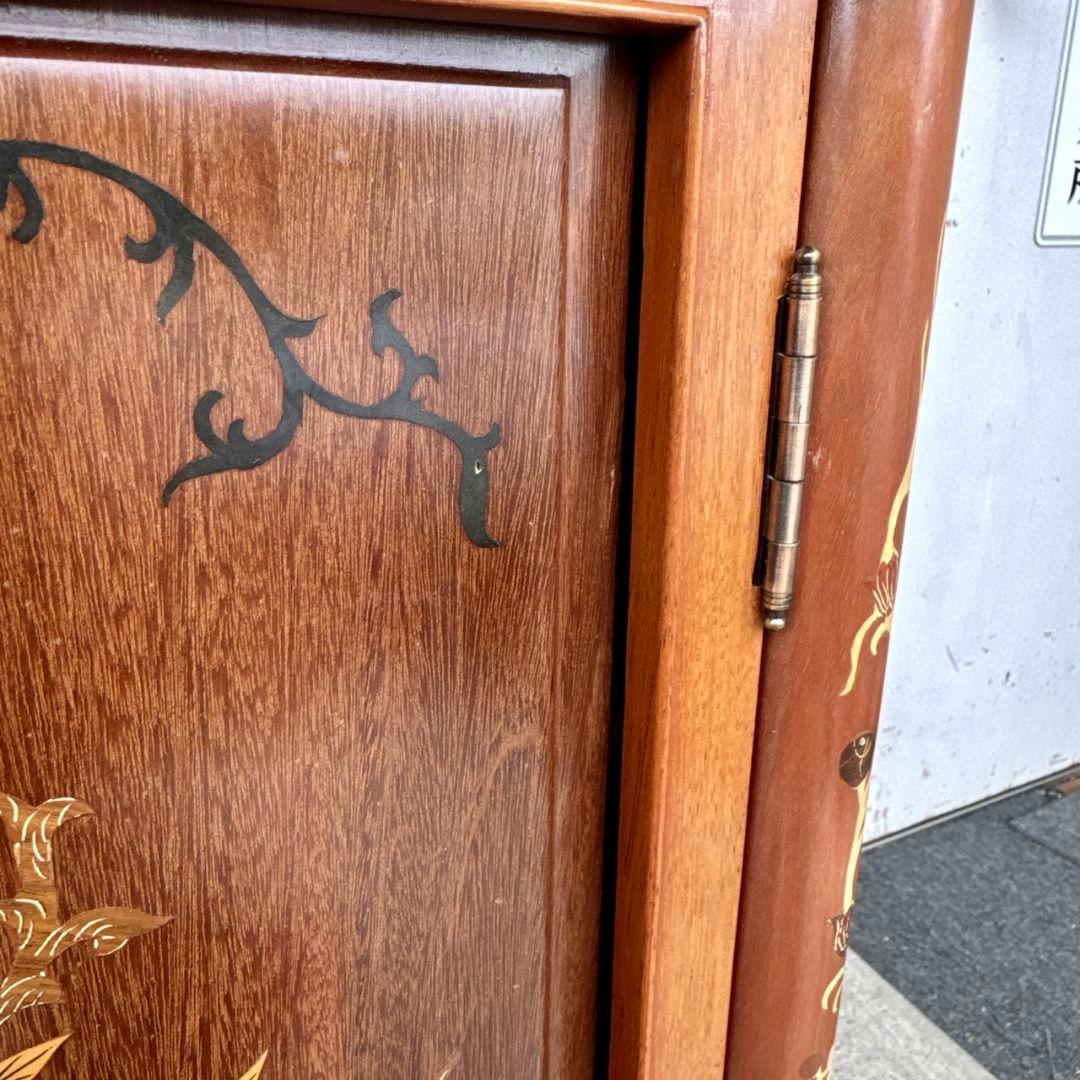 アンティーク家具 キャビネット レトロ 収納 花柄 花模様 チェスト