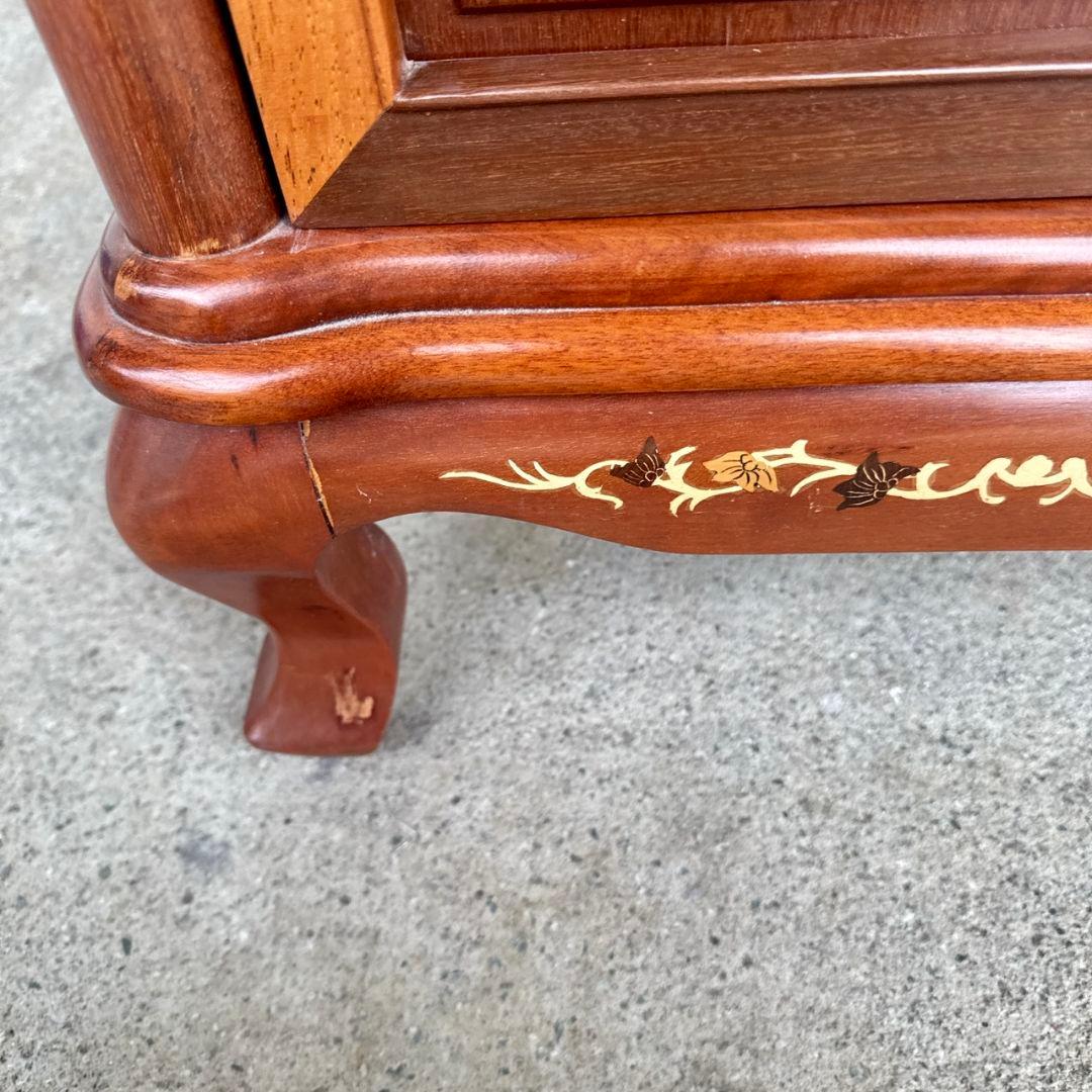 アンティーク家具 キャビネット レトロ 収納 花柄 花模様 チェスト