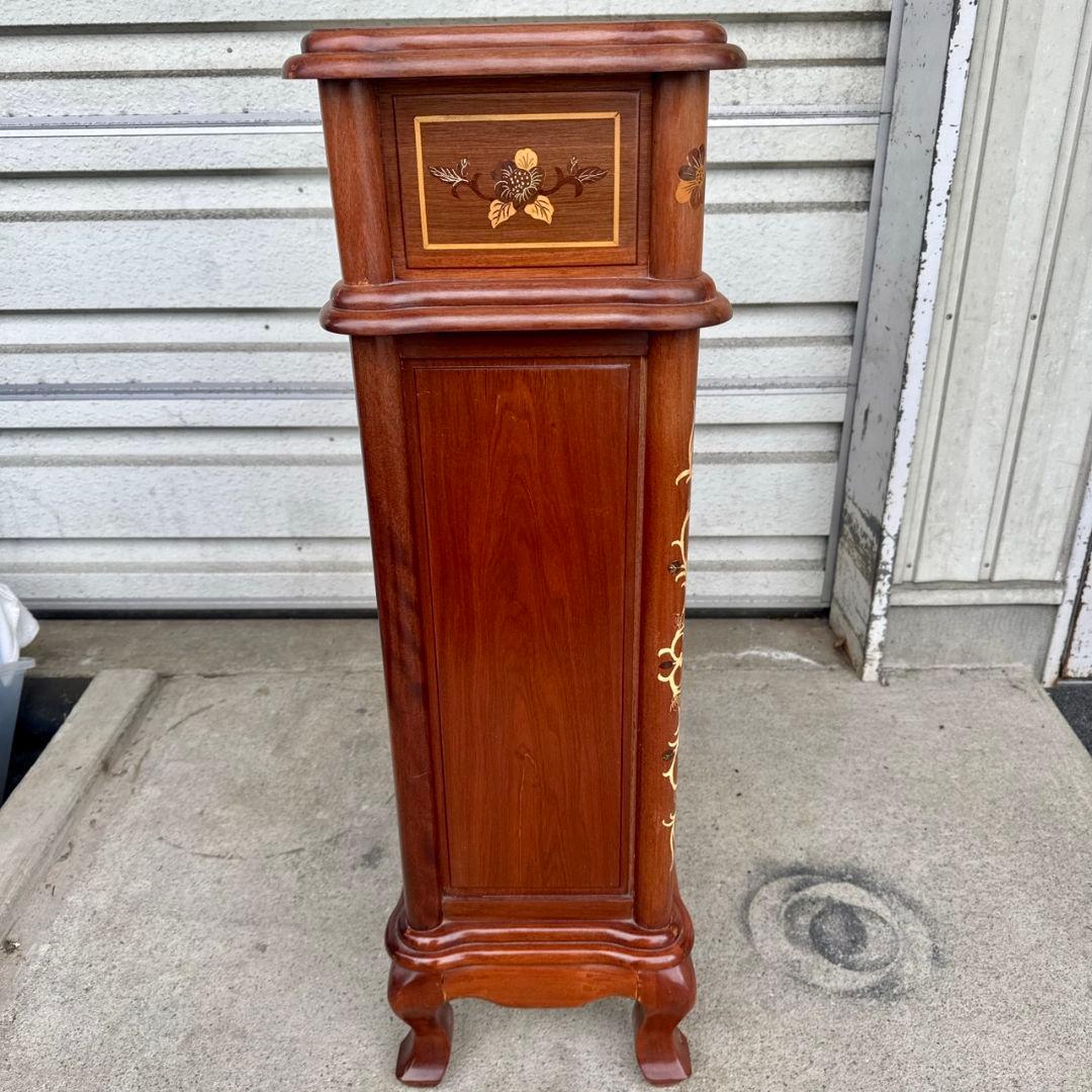 アンティーク家具 キャビネット レトロ 収納 花柄 花模様 チェスト