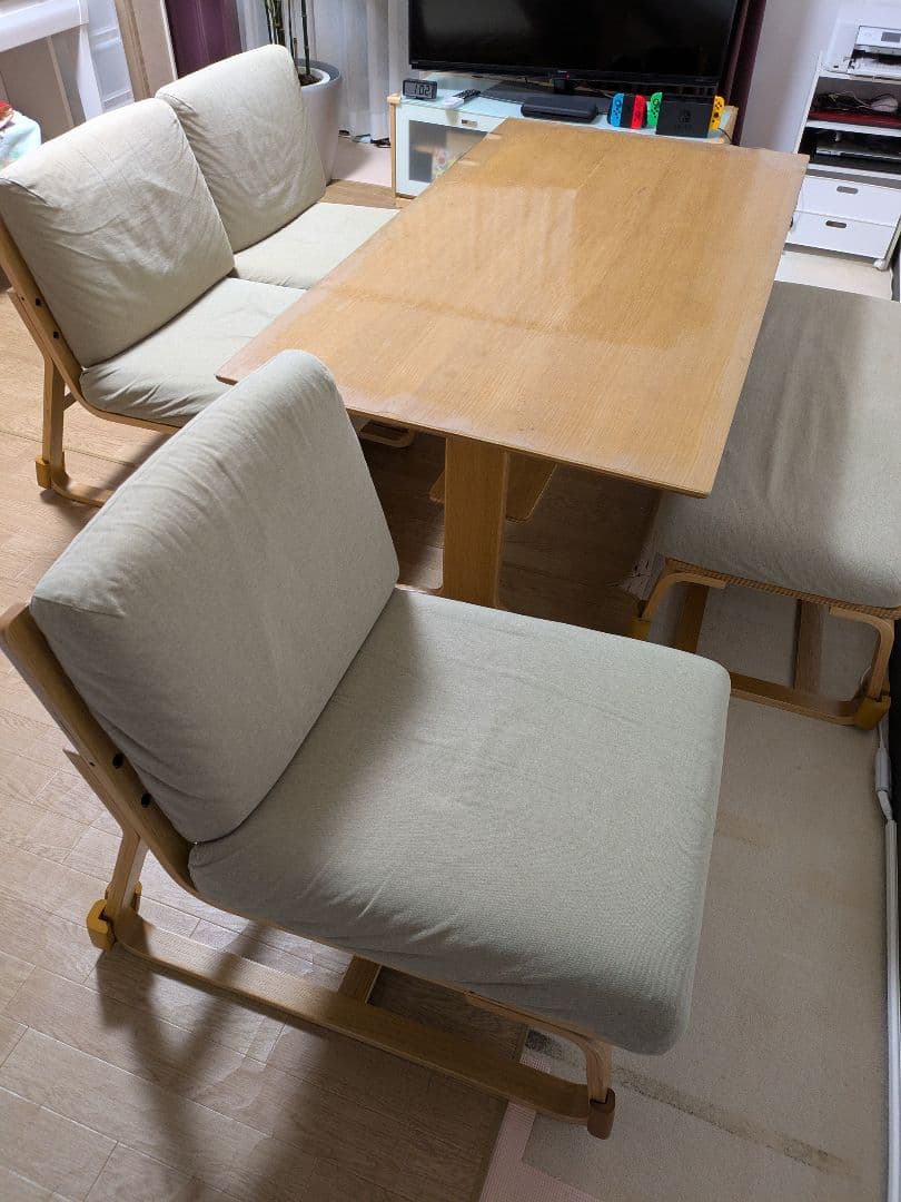 無印良品ダイニングテーブル5点セット1500×800