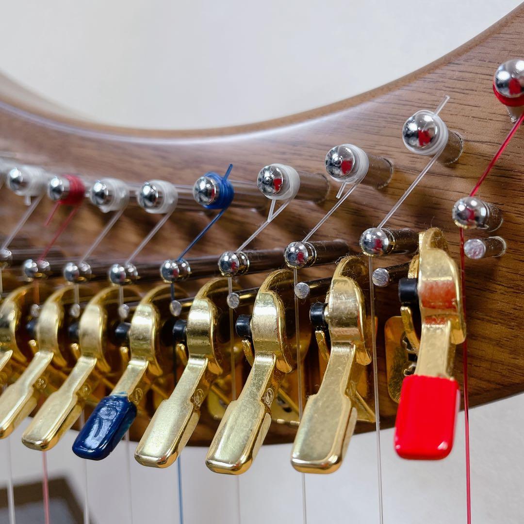 25年製 AOYAMA ハープ 25s 25弦 サウルハープ ブラウン