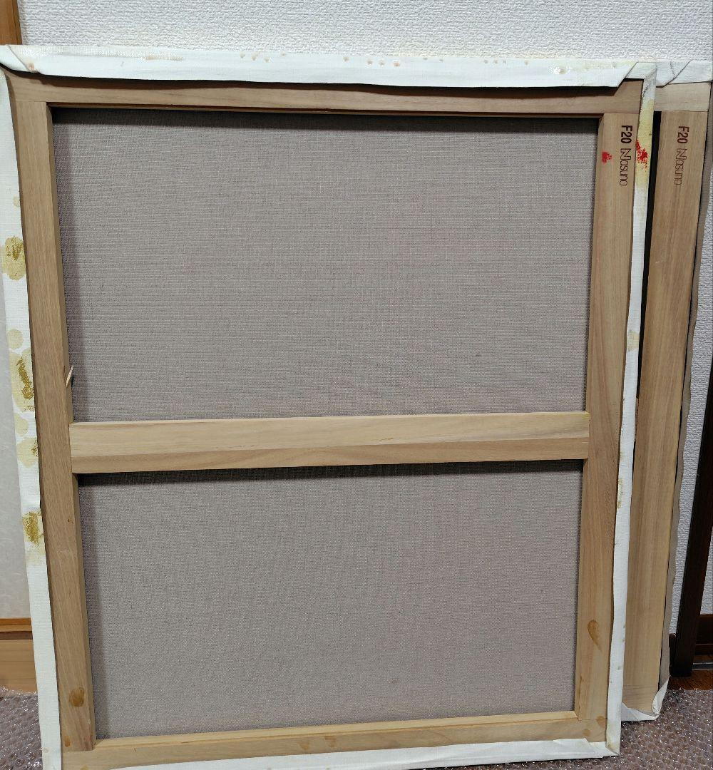 F20 金箔様に下塗り済 油彩画用キャンバス 2セット　NO2