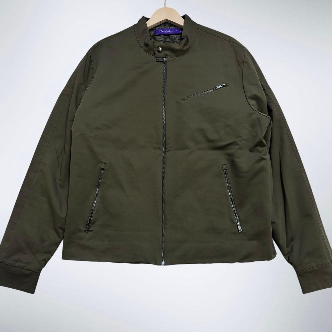 【希少XL】最高級ラルフローレンパープルレーベル ストレッチ ライダース カーキ