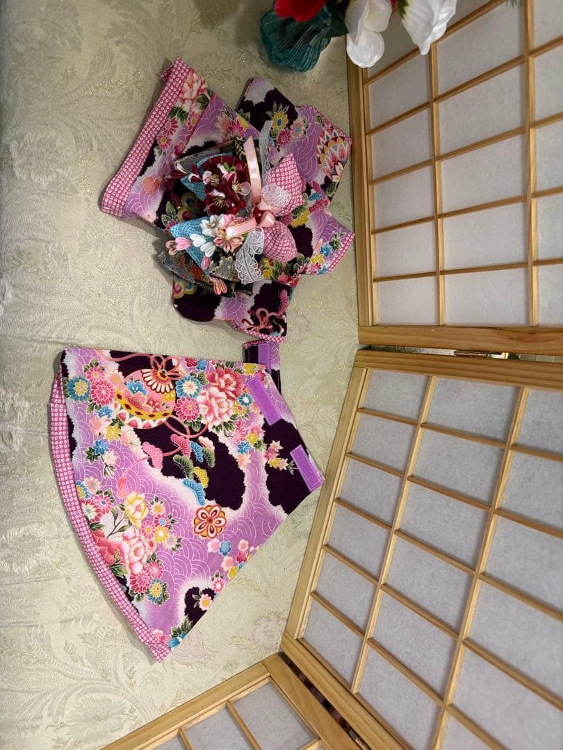 B439.pon2pan2☆犬☆オーダーお着物☆犬お着物☆犬2ウェイお着物