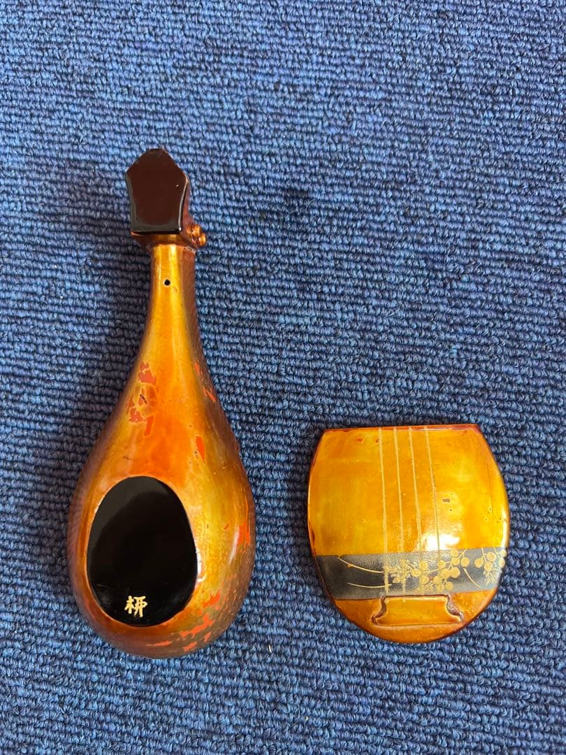 1183  【茶道具】紫陶作 琵琶香合