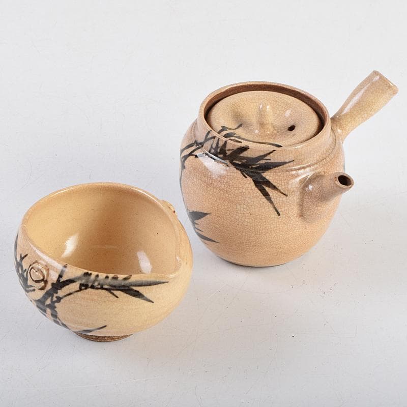 煎茶道具　田能村直入道人画　竹文　茶器揃　M　R9464