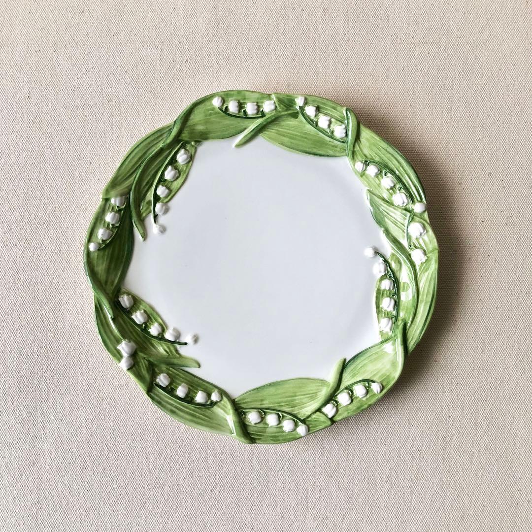 希少！鈴蘭デザインのヴィンテージプレート／イタリア製