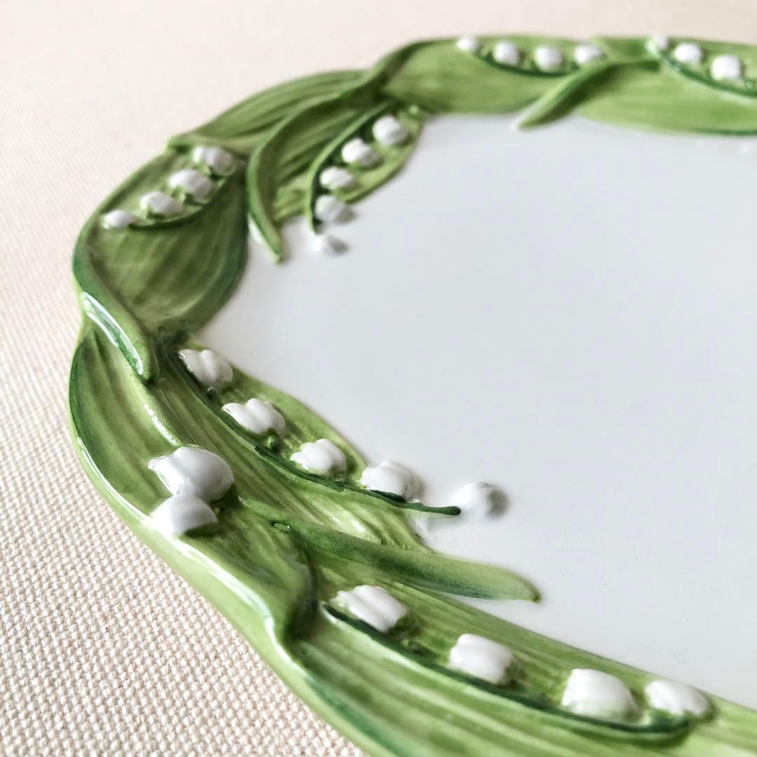 希少！鈴蘭デザインのヴィンテージプレート／イタリア製