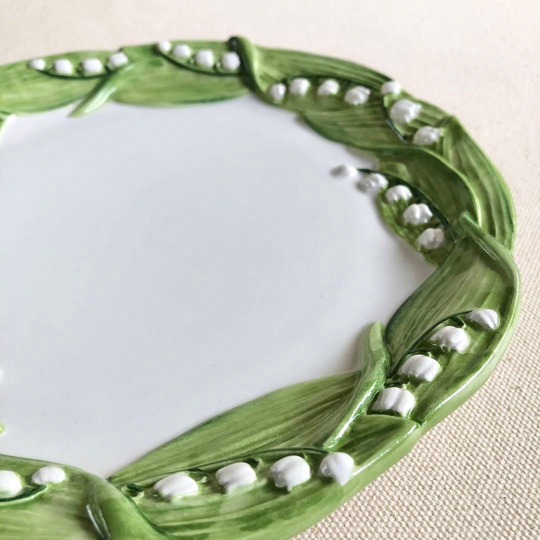 希少！鈴蘭デザインのヴィンテージプレート／イタリア製