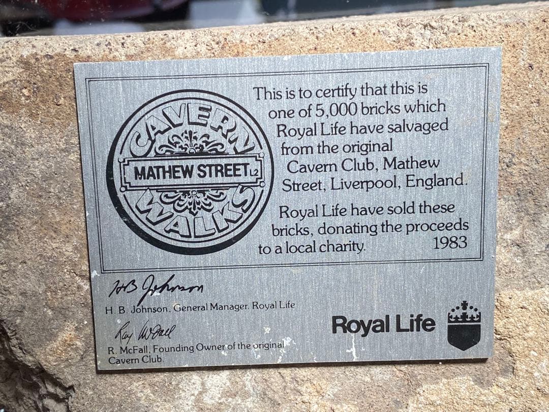 《完全限定品》THE BEATLES ビートルズ キャバーンクラブ レンガ