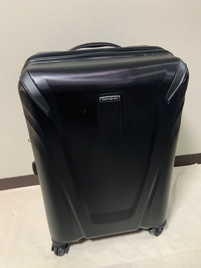 サムソナイト 大型 大容量 スーツケース 拡張機能付き TSAロック 二輪 黒