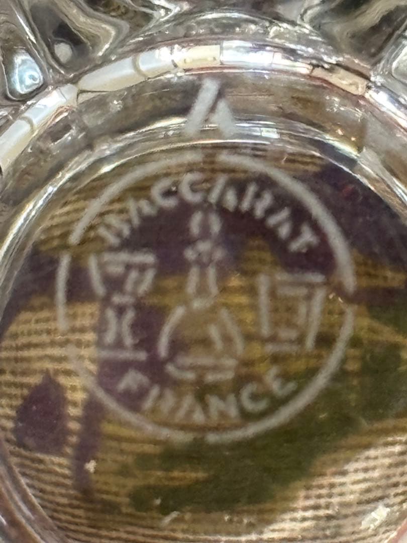 Baccaraクリスタルシュガーポット　六角形 蓋付き容器