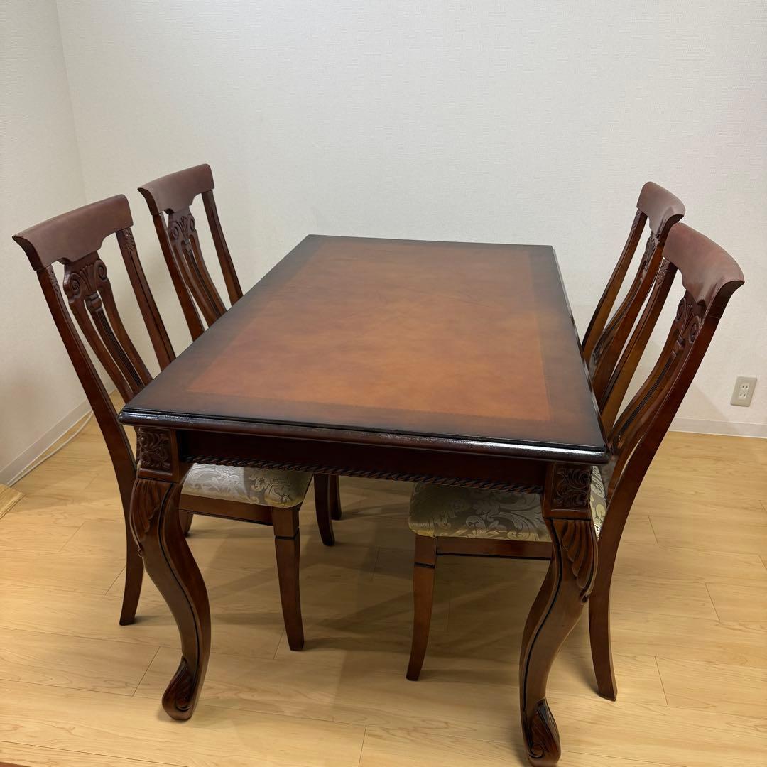 りりか様【定価60万円】インポートロッサ アンティークダイニングセット 椅子4脚