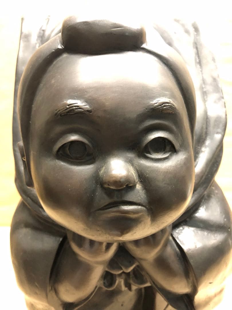 行商人　大福帳　ブロンズ　置物　特大　オブジェ