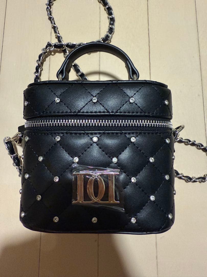 キルティングビジュースクエアミニバッグ