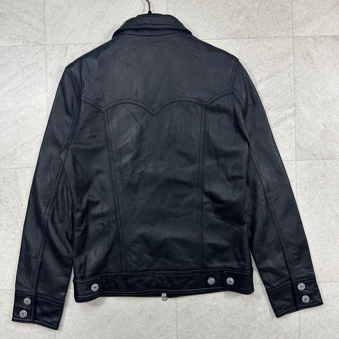 【ジャックローズ】ラムレザー トラッカー ジャケット シングル 本革（3）