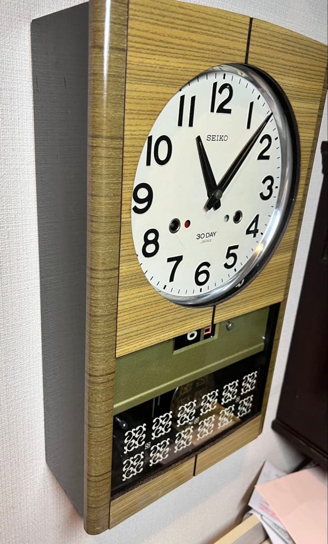 SEIKO精工30DAYゼンマイ掛け時計振り子時計柱時計ボンボン時計古時計稼働品