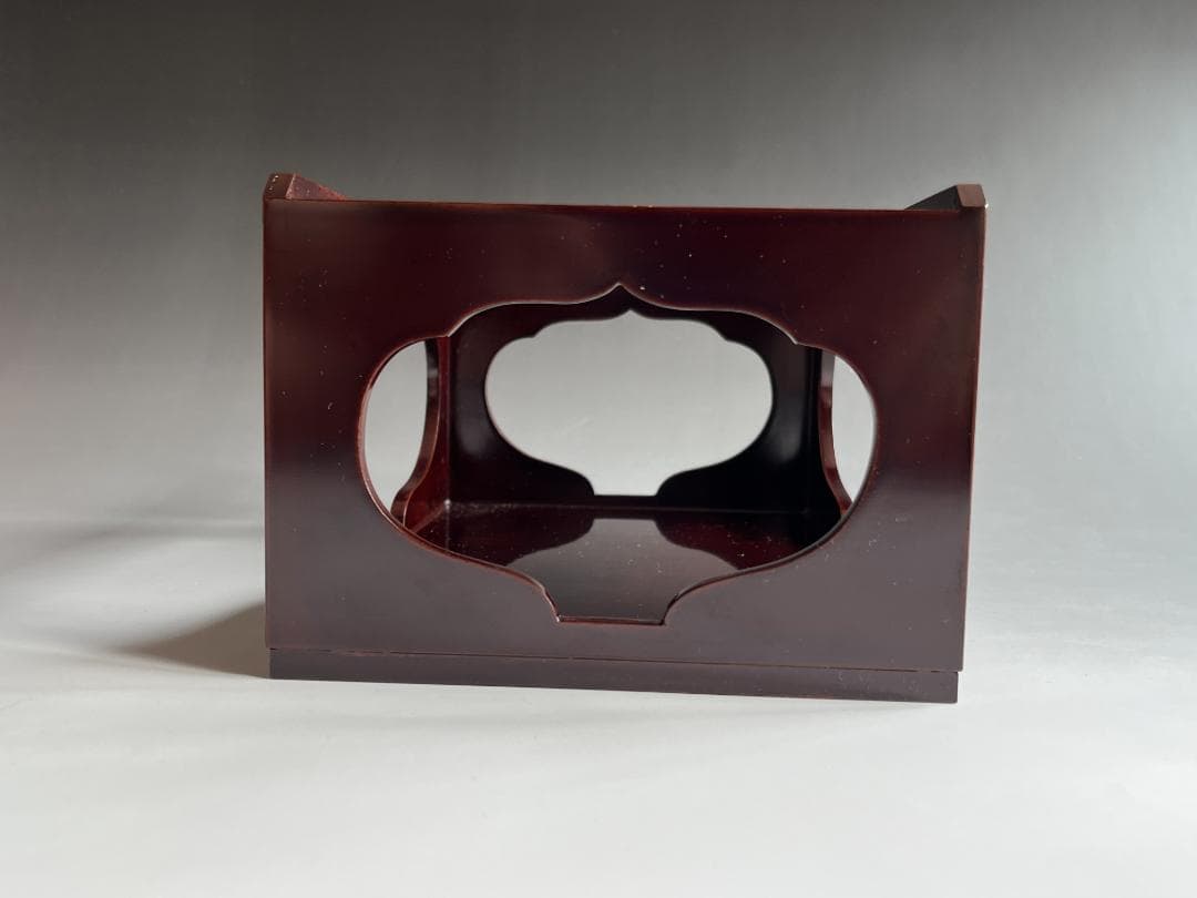 川瀬表完　香狭間透し溜　莨盆　茶道具